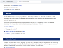 Tablet Screenshot of gearheadwiki.com
